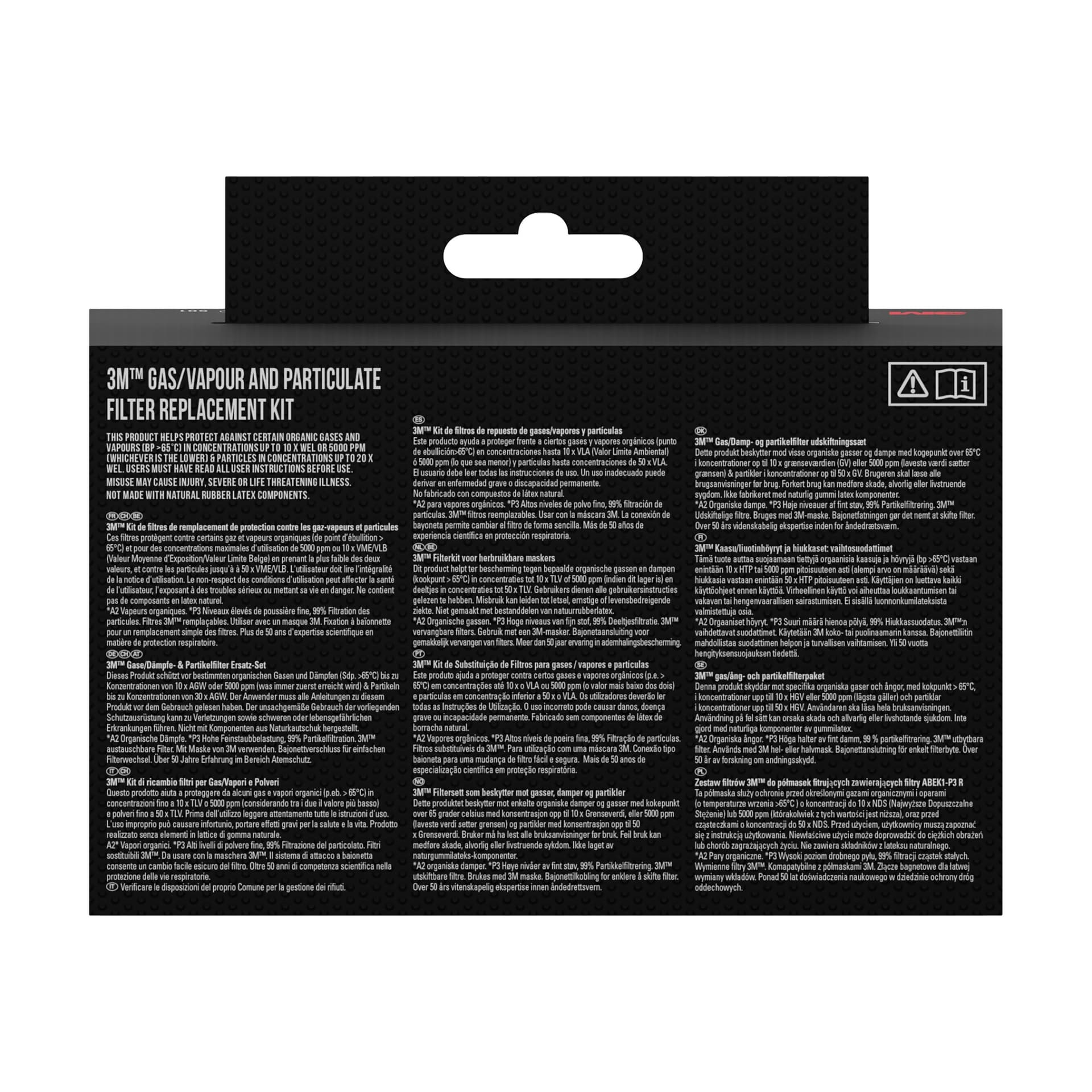 Mondmasker 3M met vervangbare filters 6002KIT-1, A2P2 organische dampen 2