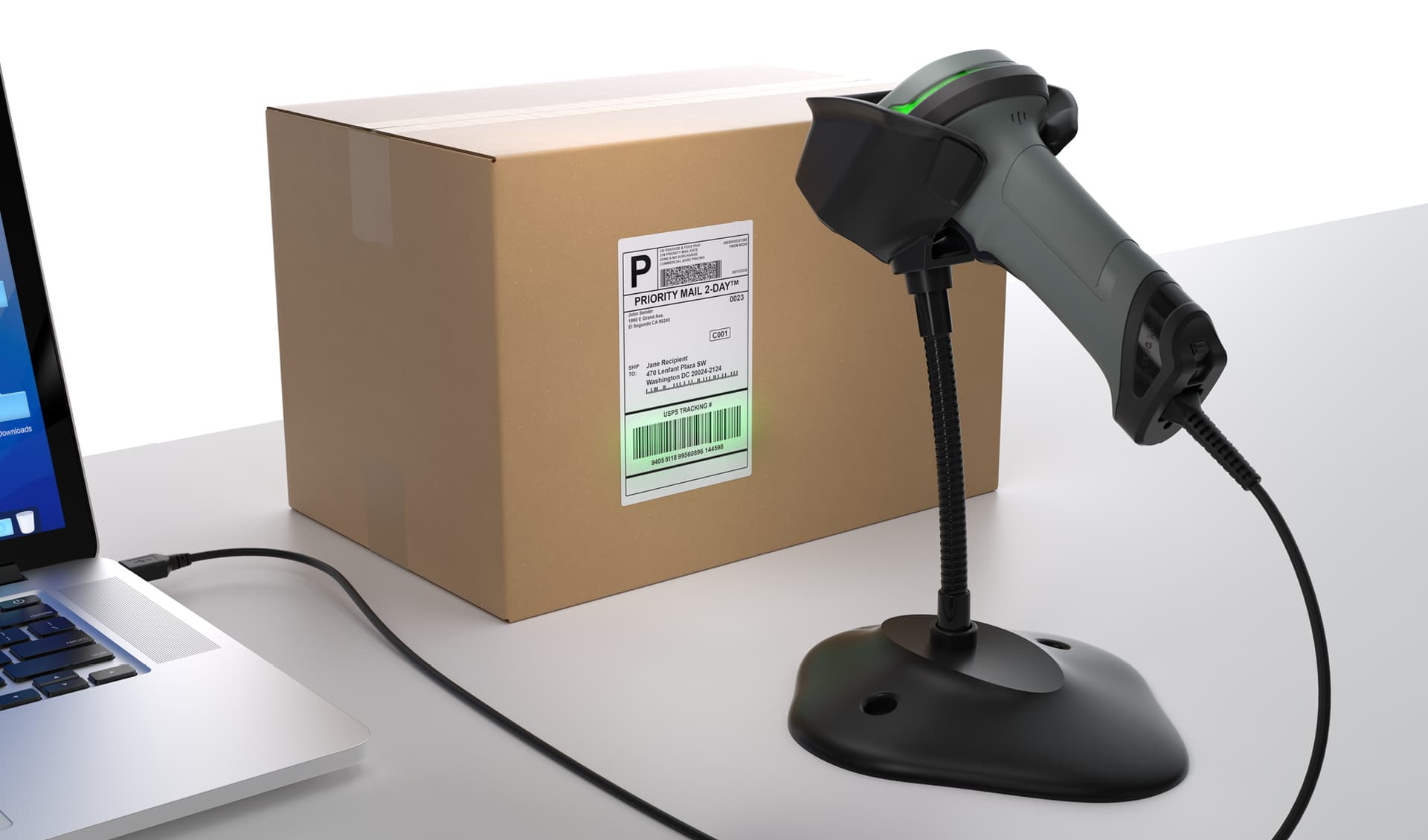 Barcodescanner Safescan 330-W bedraad + standaard 4