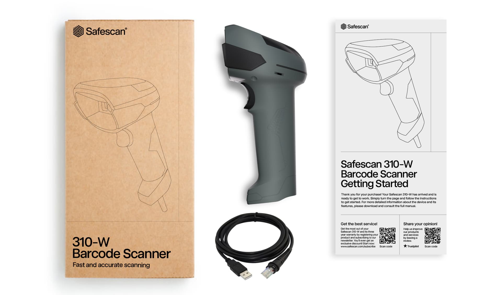 Barcodescanner Safescan 310-W bedraad 7