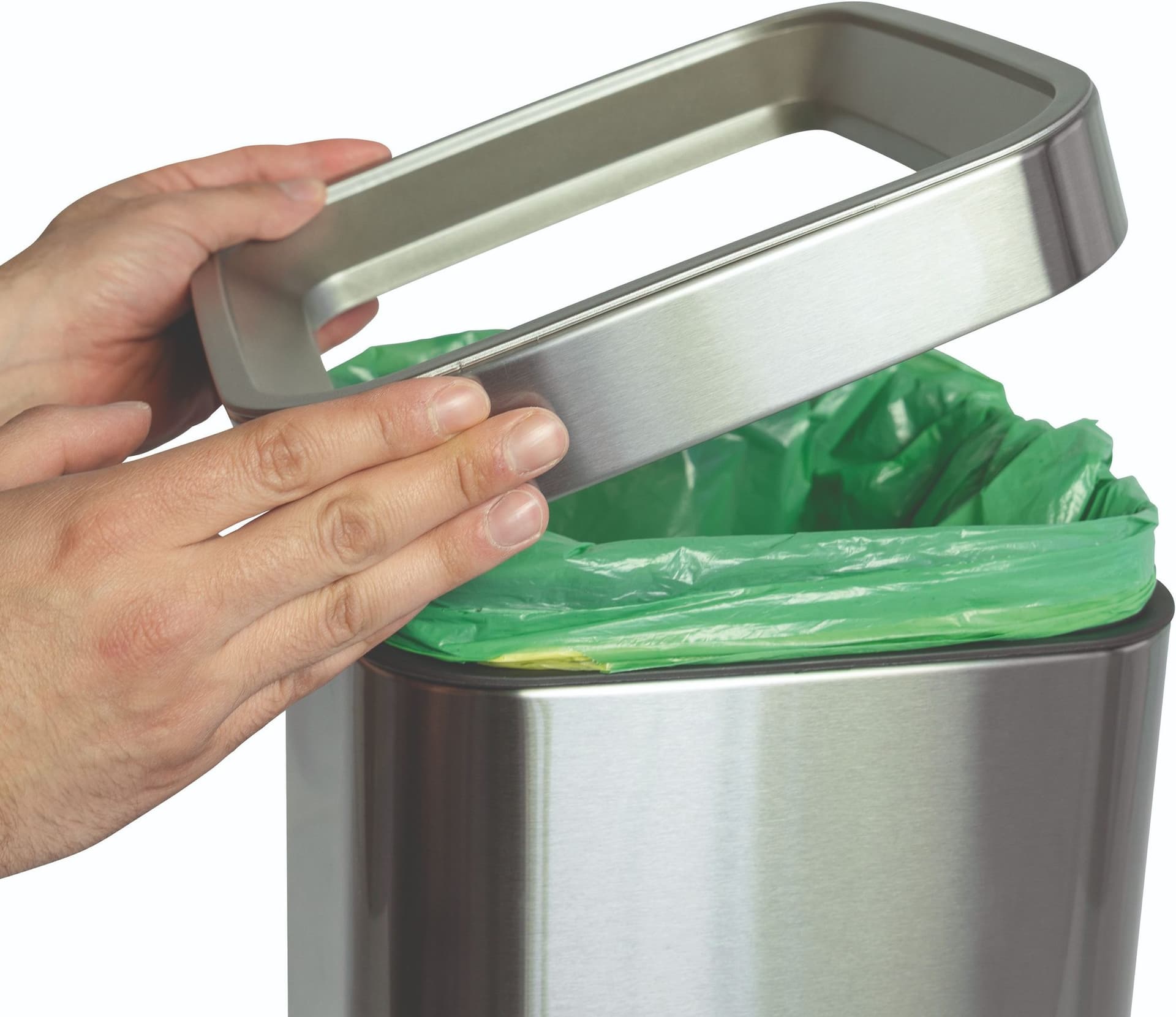 Afvalbak MAUL Prime 25 liter met inwerpopening rvs 2