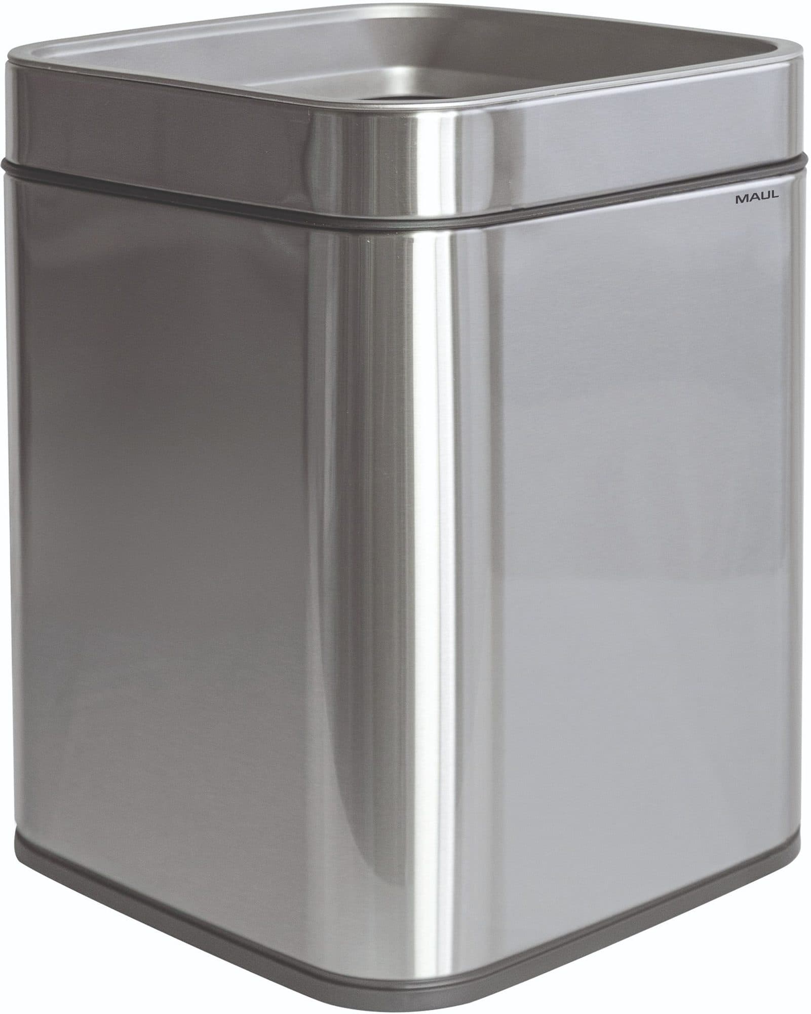 Afvalbak MAUL Prime 15 liter met inwerpopening rvs
