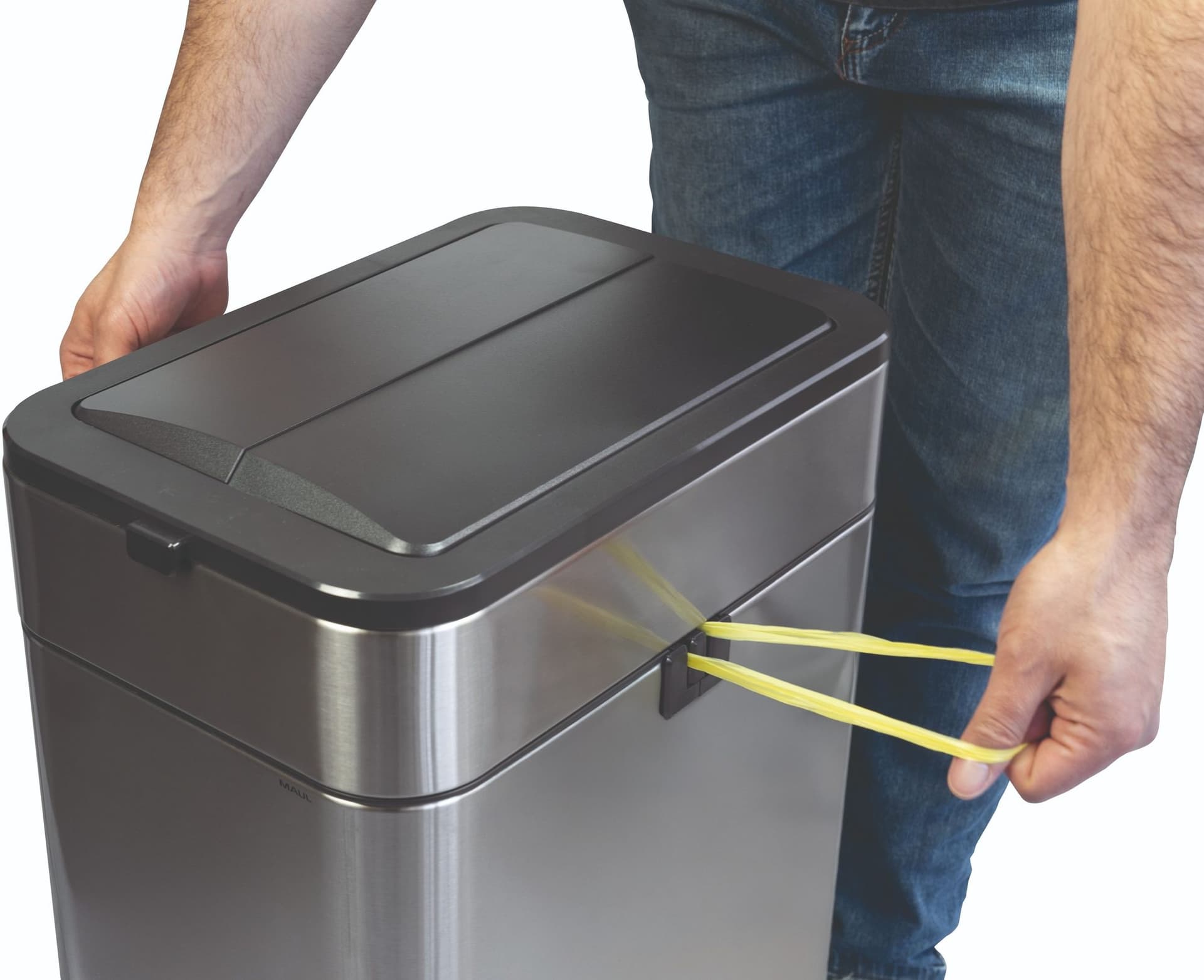 Pedaalemmer MAUL Wing 40 liter met vlinderdeksel rvs 4