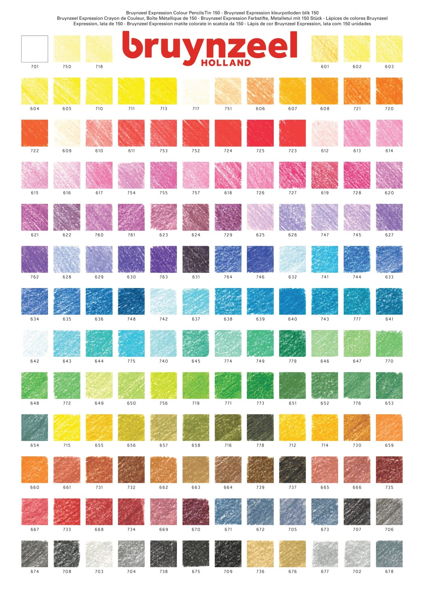 Kleurpotloden Bruynzeel Expression assorti blik à 150 stuks 4
