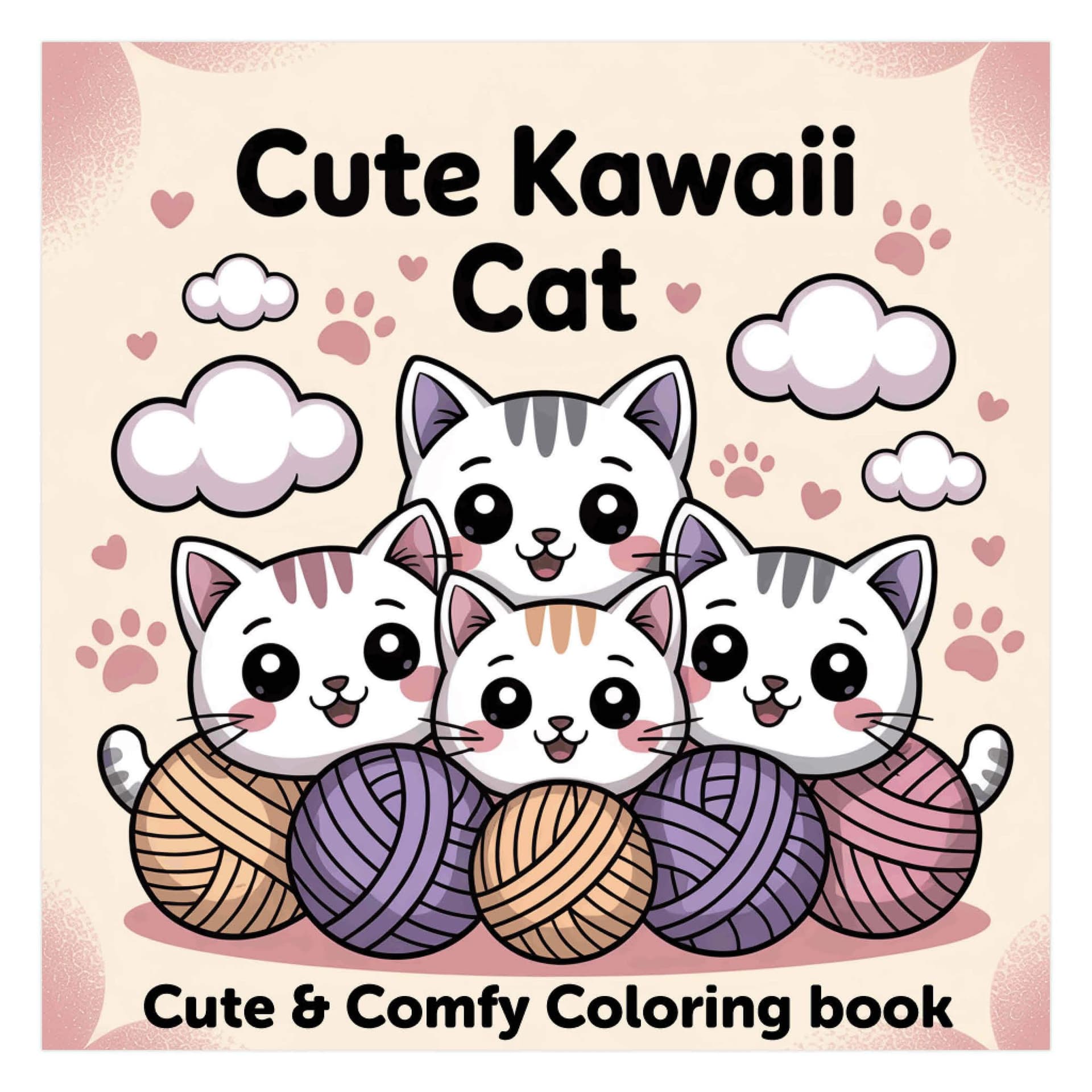 Kleurboek Cute Kawaii Cat 2