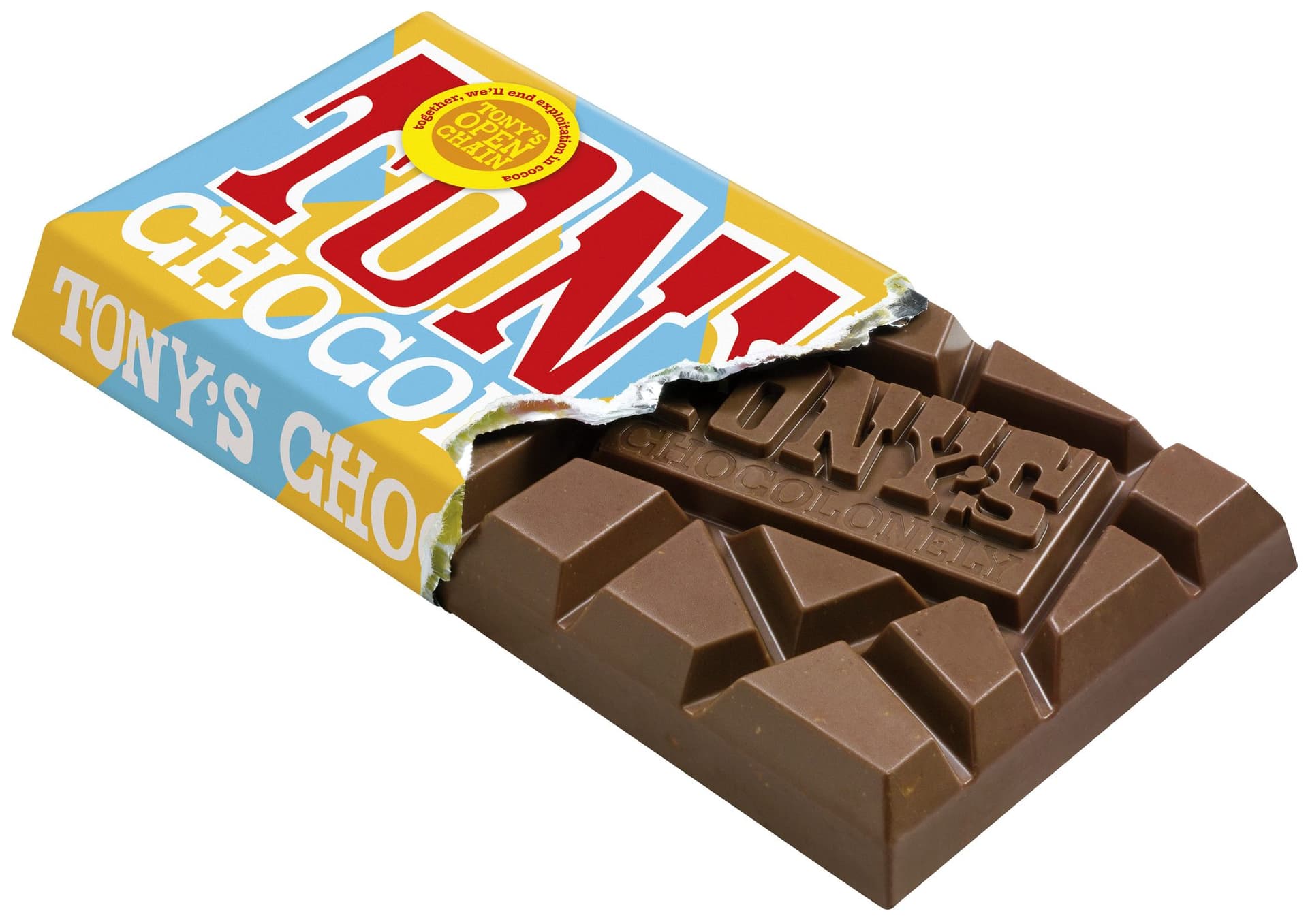 Chocolade Tony's Chocolonely melk karamel gepofte rijst 180 gram