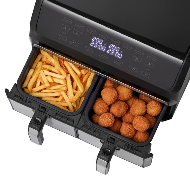 Airfryer Inventum 2 x 4 liter 1700 watt zwart/rvs 9