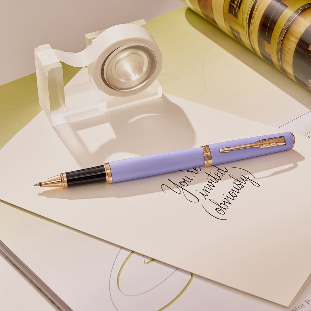 Rollerpen Parker Meridian lilac PGT fijn 6