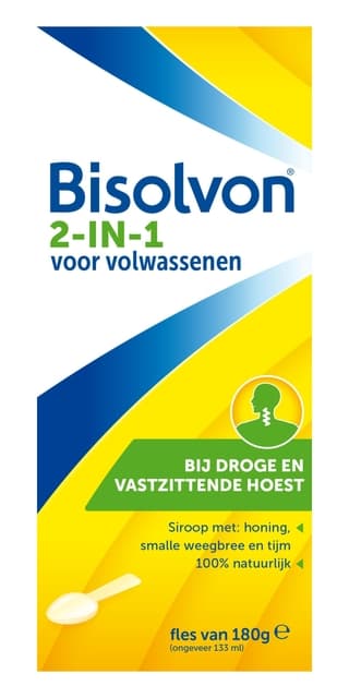 Hoestdrank Bisolvon 2-in-1 volwassenen 133ml