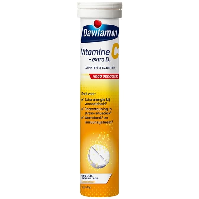 Vitamine C Davitamon extra D3 15 stuks