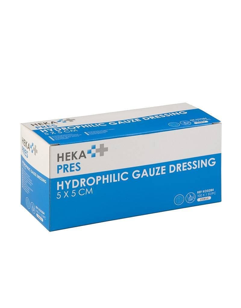Hydrofiel gaaskompres Hekapres 5x5cm steriel