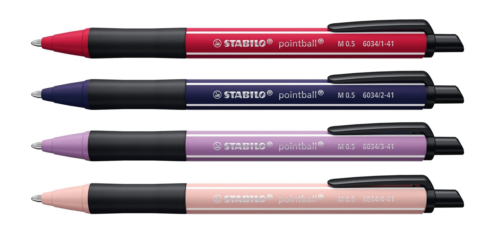 Balpen STABILO pointball Wildflower assorti 4 stuks 2