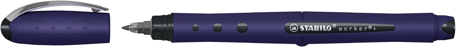 Rollerpen STABILO worker+ Wildflower medium Pruisisch blauw