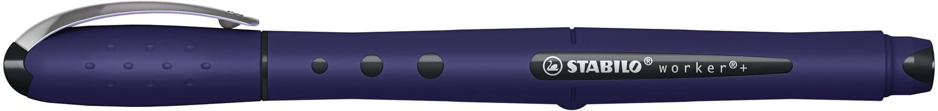 Rollerpen STABILO worker+ Wildflower medium Pruisisch blauw 2