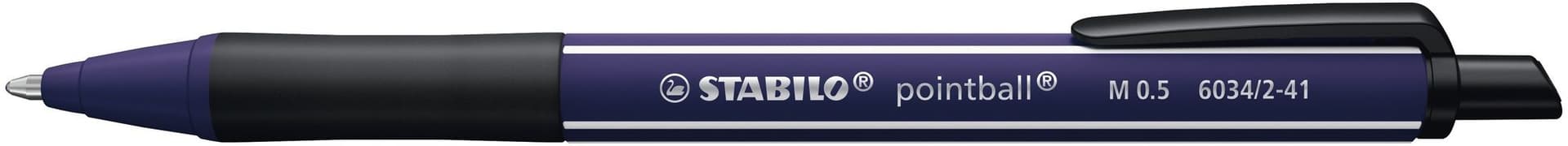 Balpen STABILO pointball Wildflower medium Pruisisch blauw