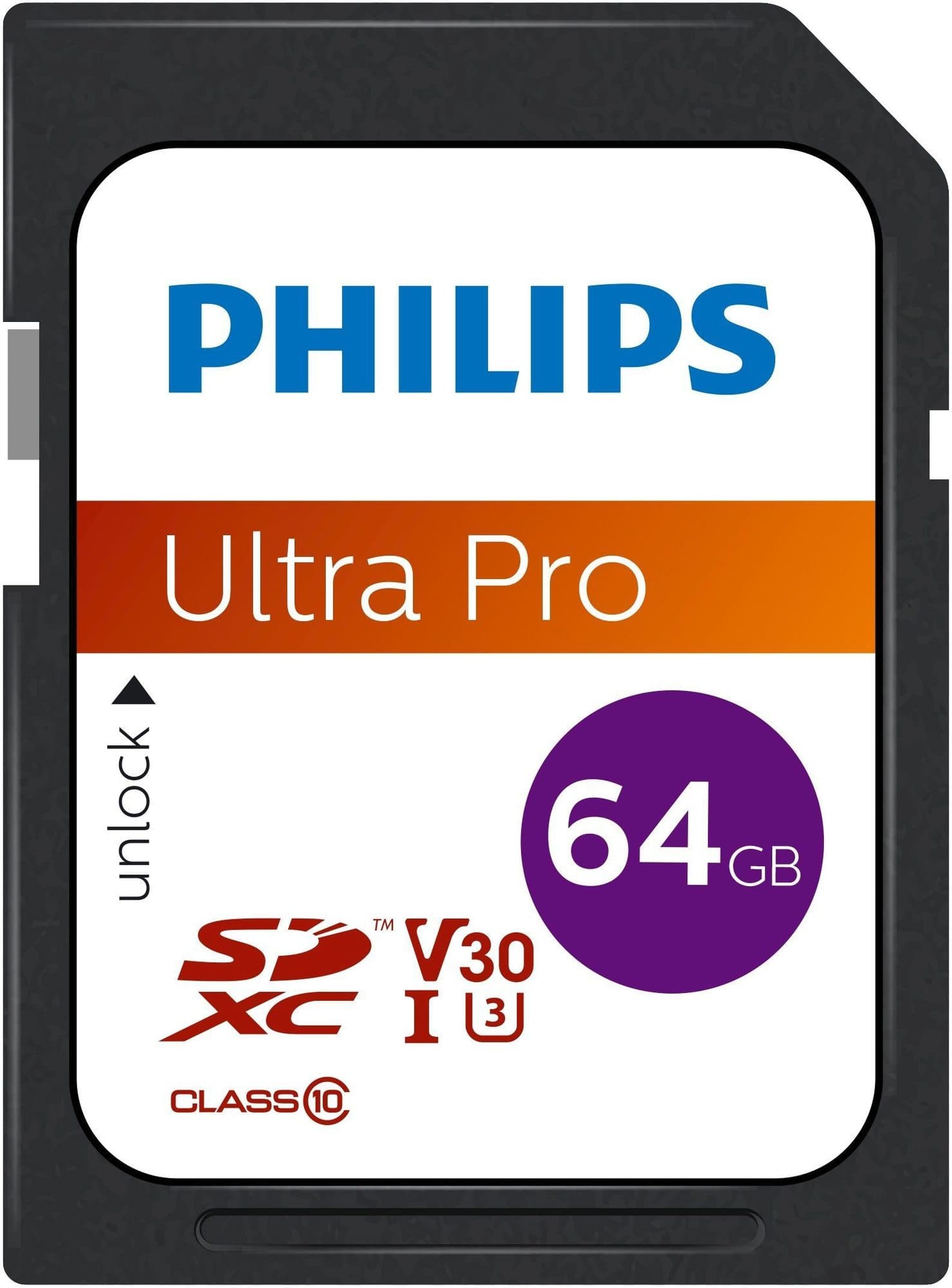 Geheugenkaart Philips Ultra Pro SDXC Class 10 UHS-I U3 64GB 2