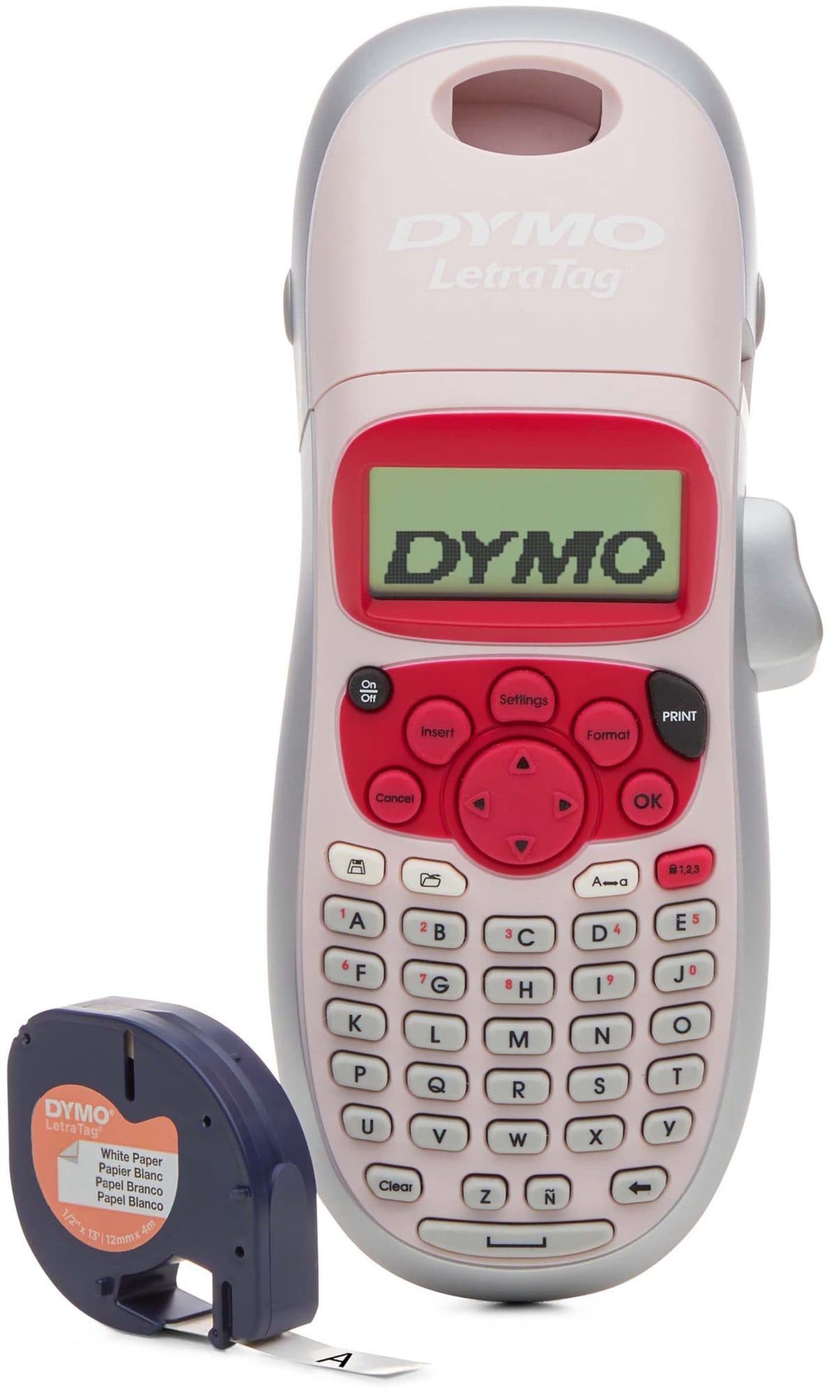 Labelprinter Dymo LetraTag 100H draagbaar abc 12mm roze