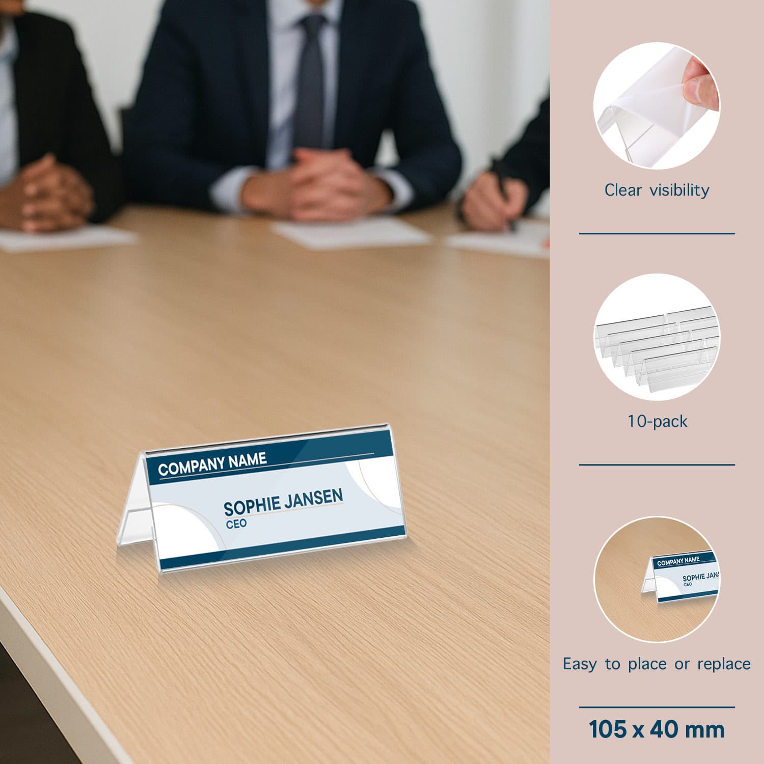 Tafelnaambord Europel A7 gevouwen 10 stuks 6