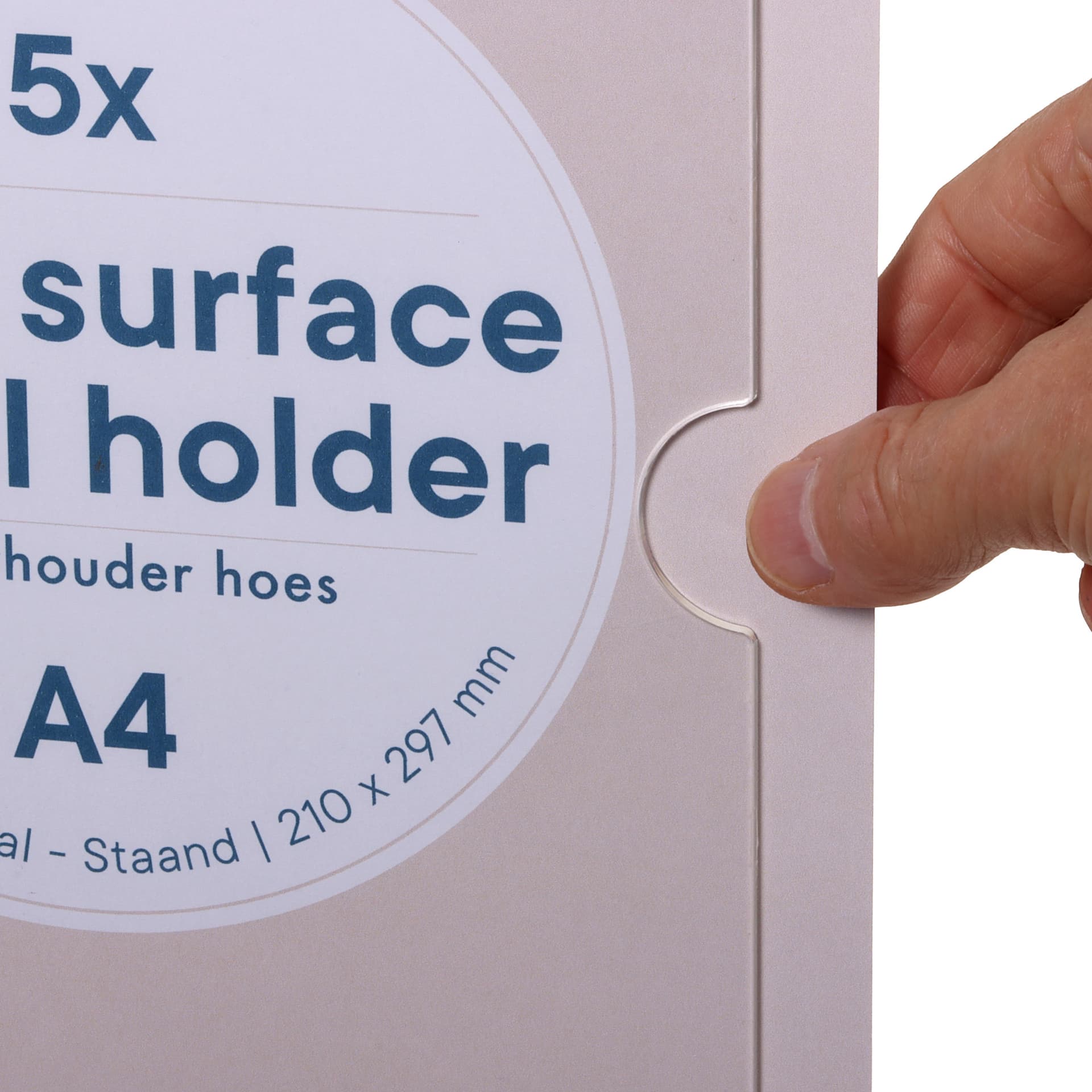 Posterhouder Europel zelfklevend A4 staand 5 stuks 6