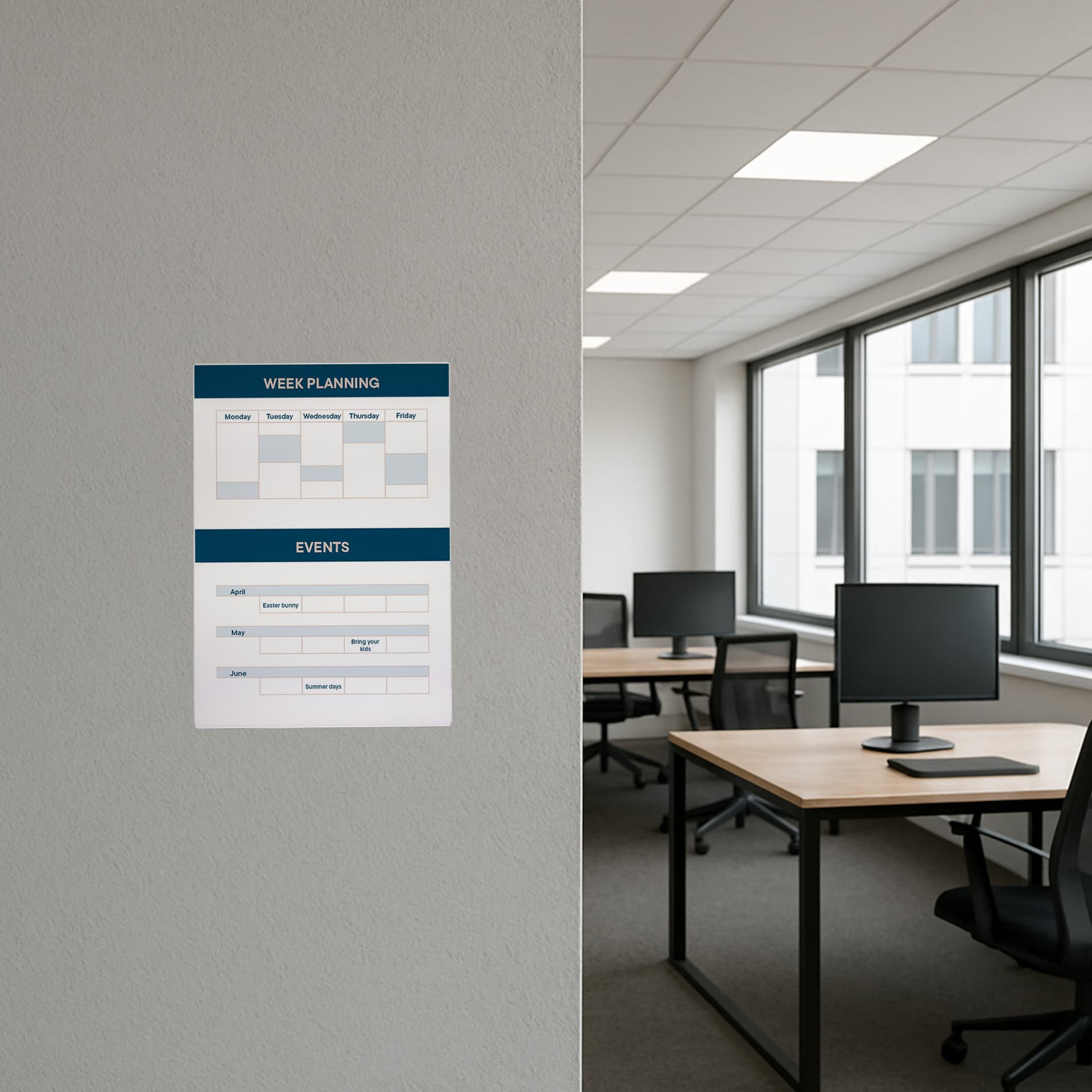 Posterhouder Europel zelfklevend A4 staand 5 stuks 9
