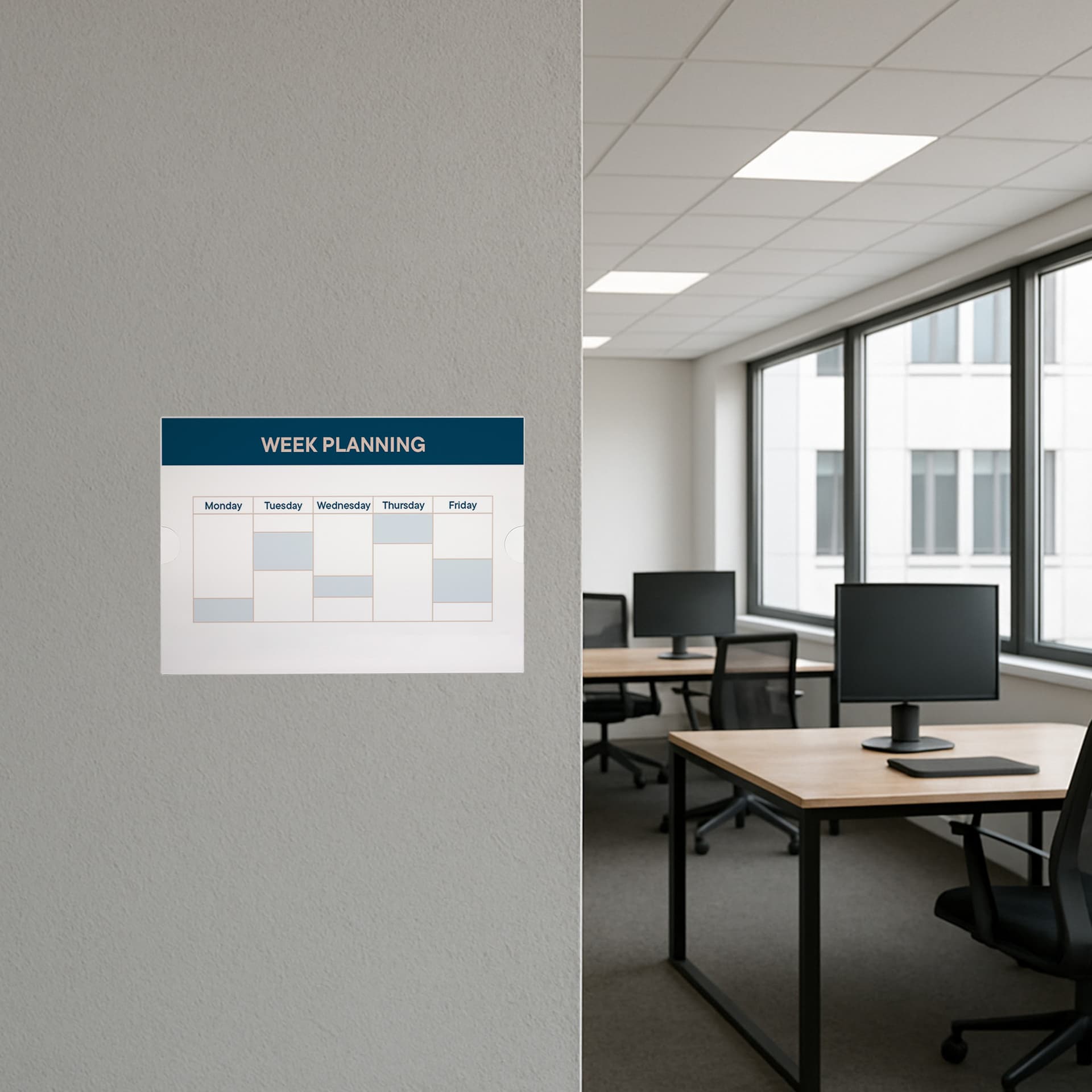Posterhouder Europel zelfklevend A4 liggend 5 stuks 9