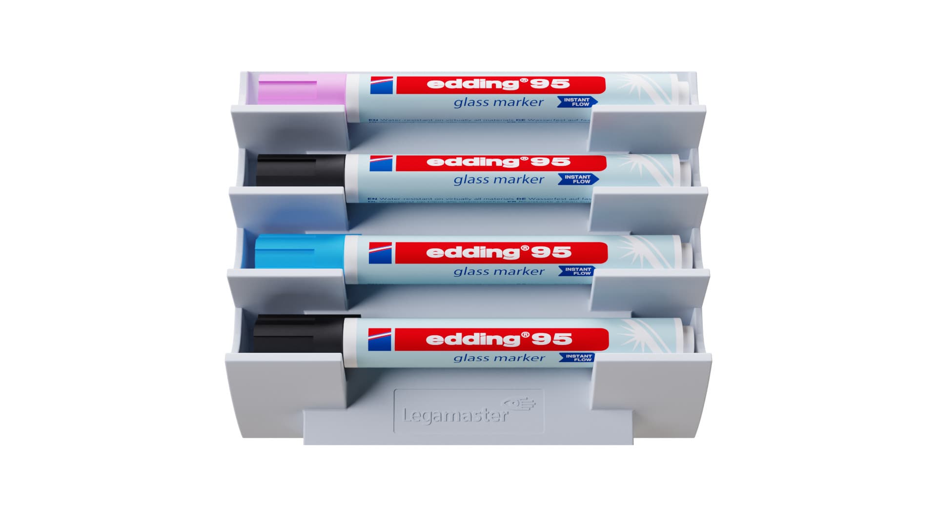 Glasbord markerhouder Legamaster warm grey 2
