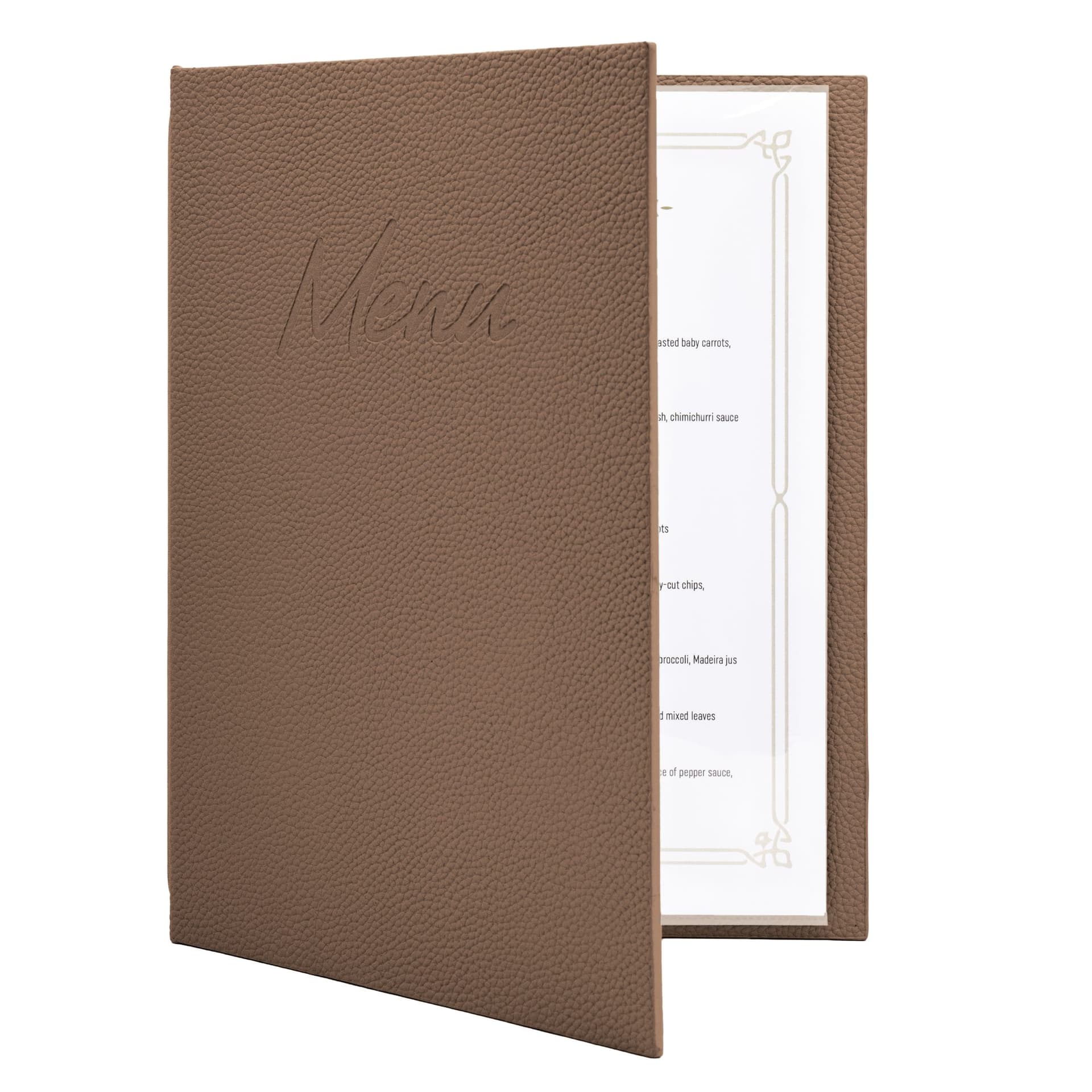 Menukaart Securit Signature A4 bruin