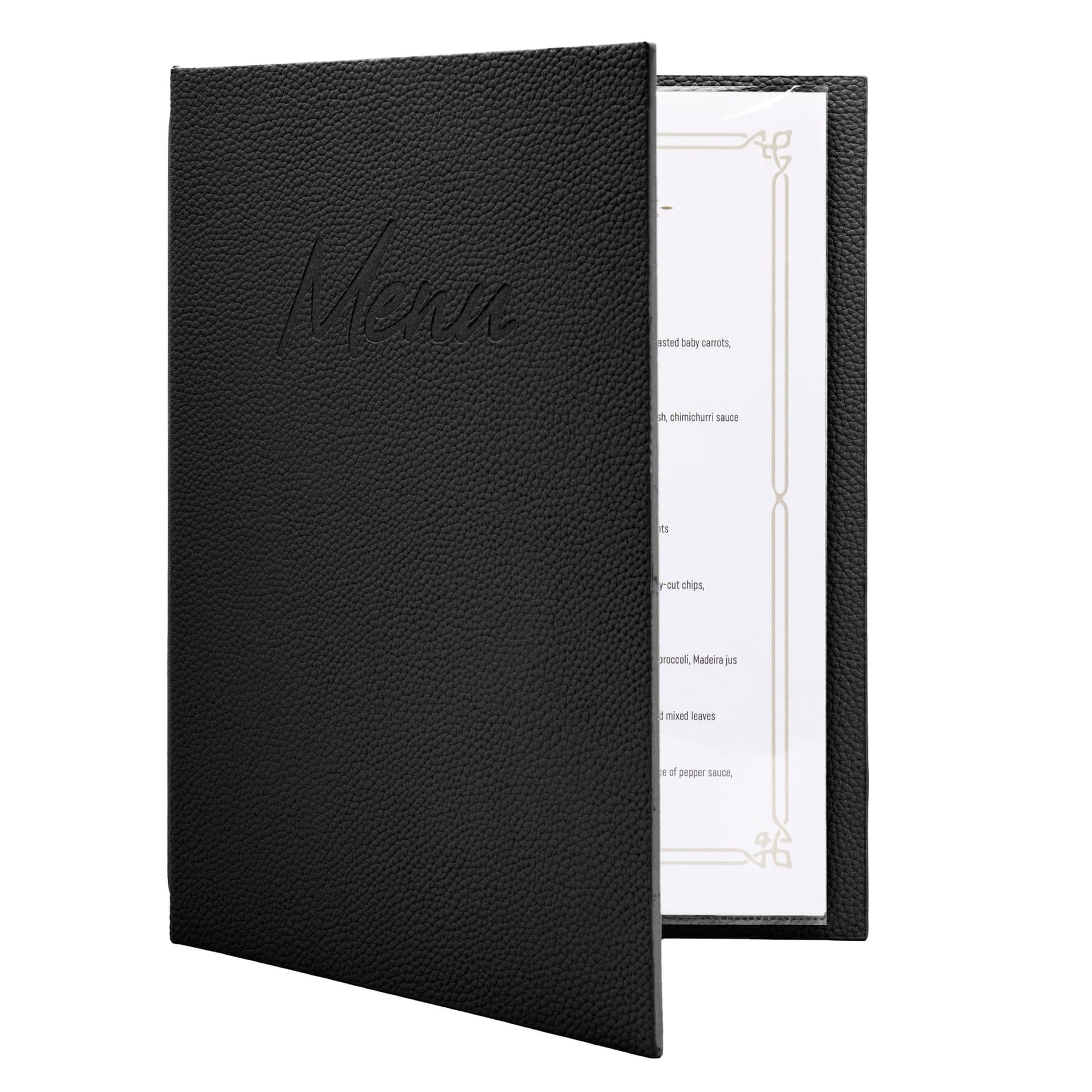 Menukaart Securit Signature A4 zwart