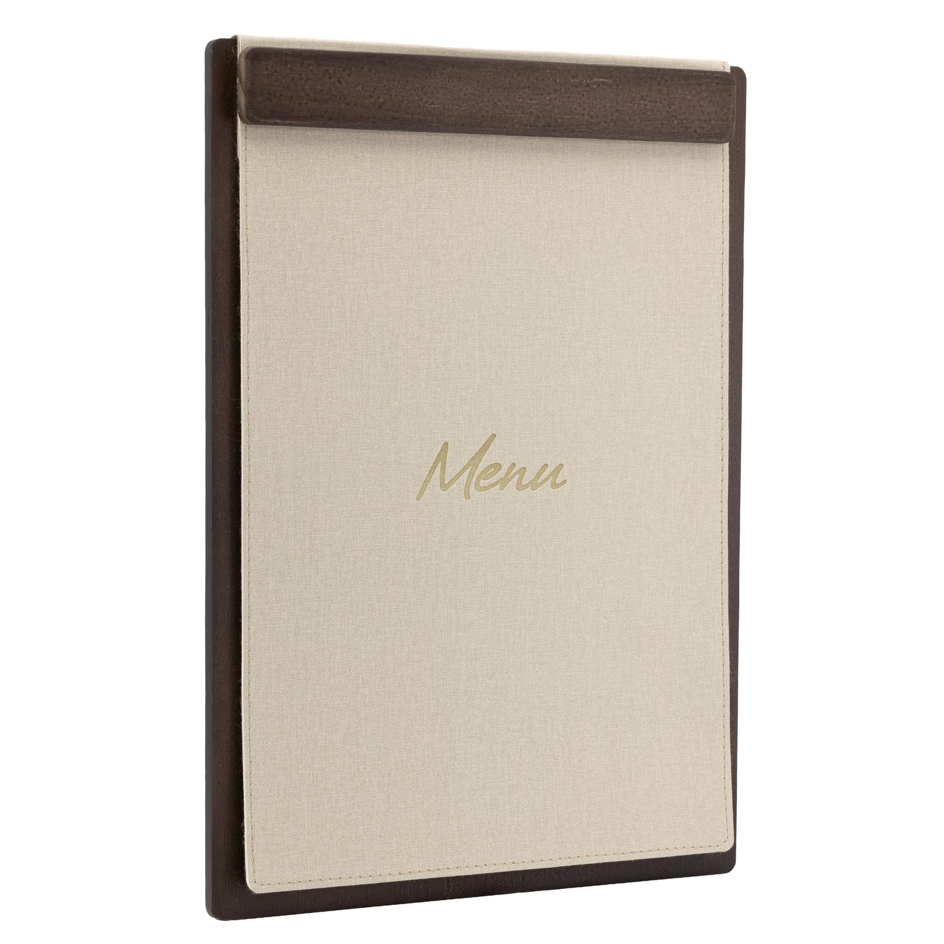 Menukaart Securit Signature klembord A4 donker hout grijs 2