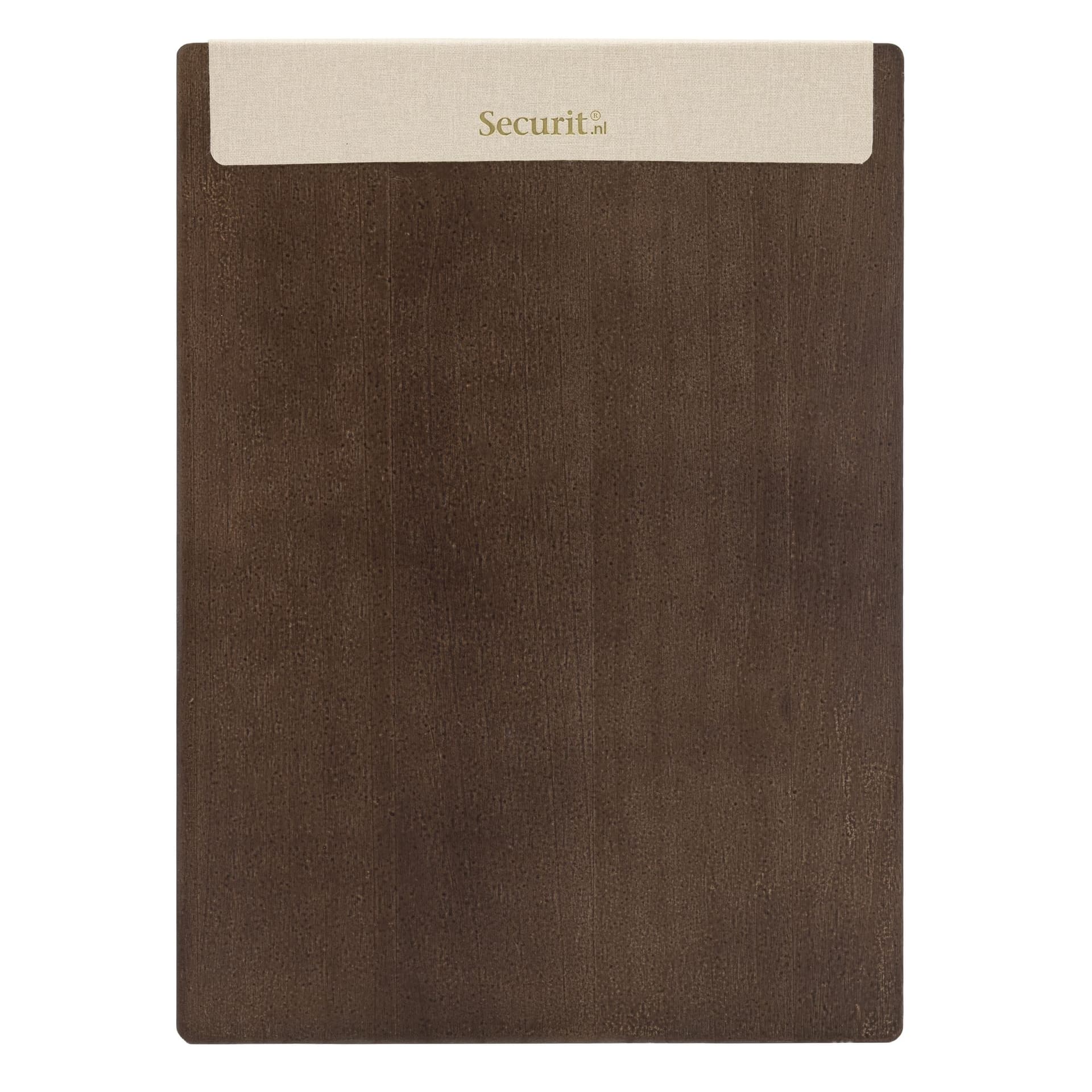 Menukaart Securit Signature klembord A4 donker hout grijs 4