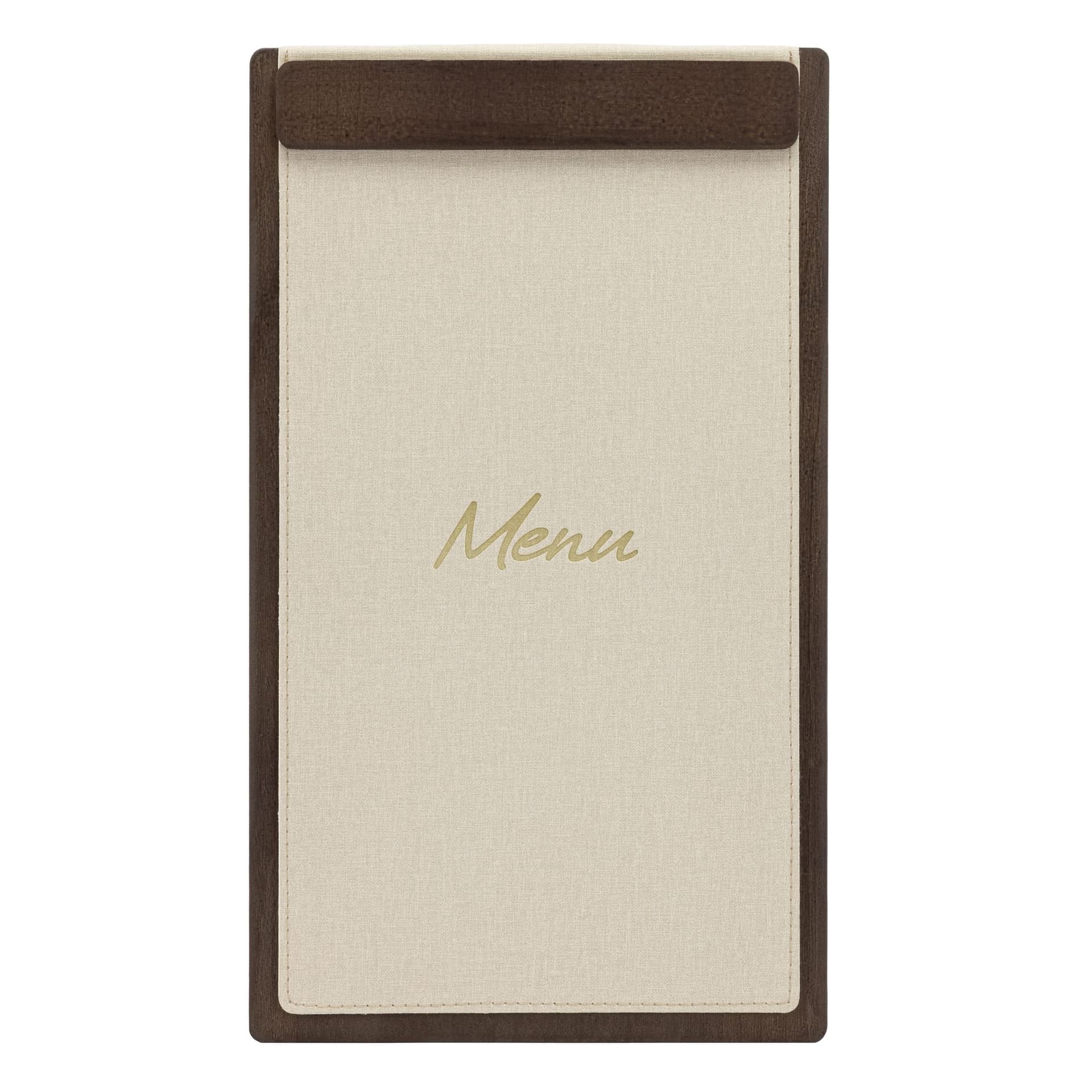 Menukaart Securit Signature klembord A45 donker hout grijs