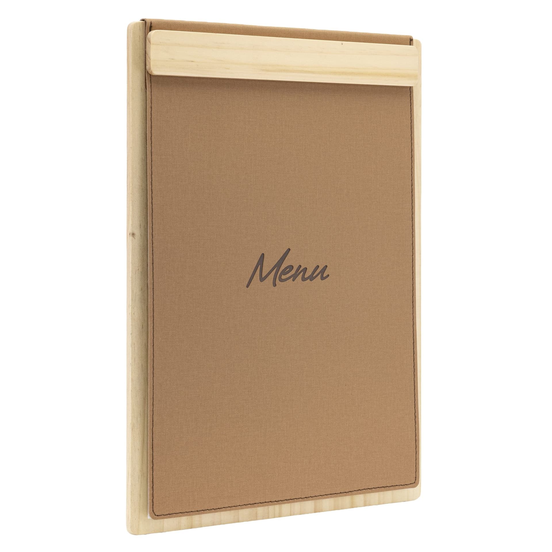 Menukaart Securit Signature klembord A4 licht hout bruin 2