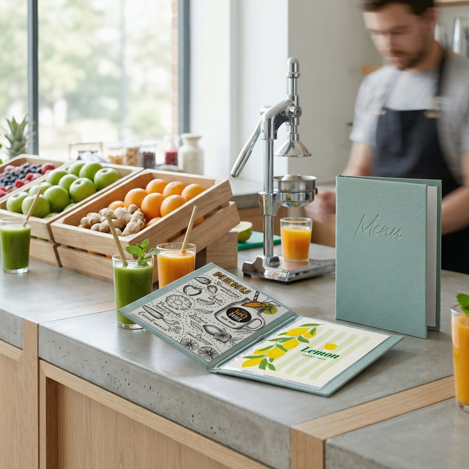 Menukaart Securit Signature A5 groen 7