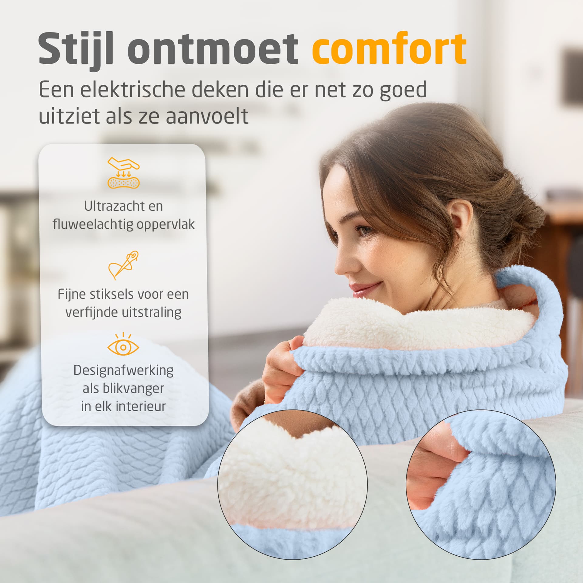 Knuffelwarmtedeken Medisana HB 415 blauw 8