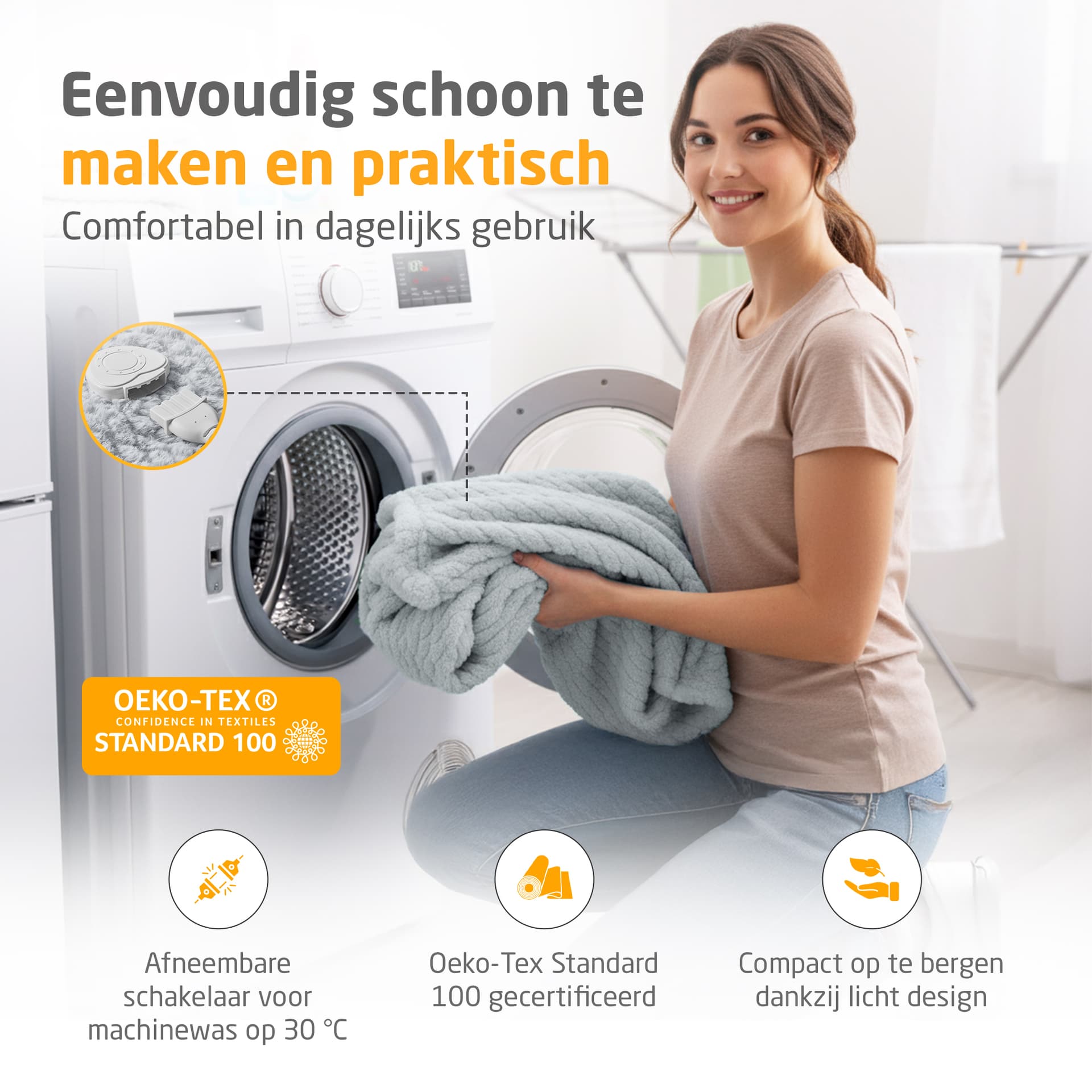 Knuffelwarmtedeken Medisana HB 416 grijs 7