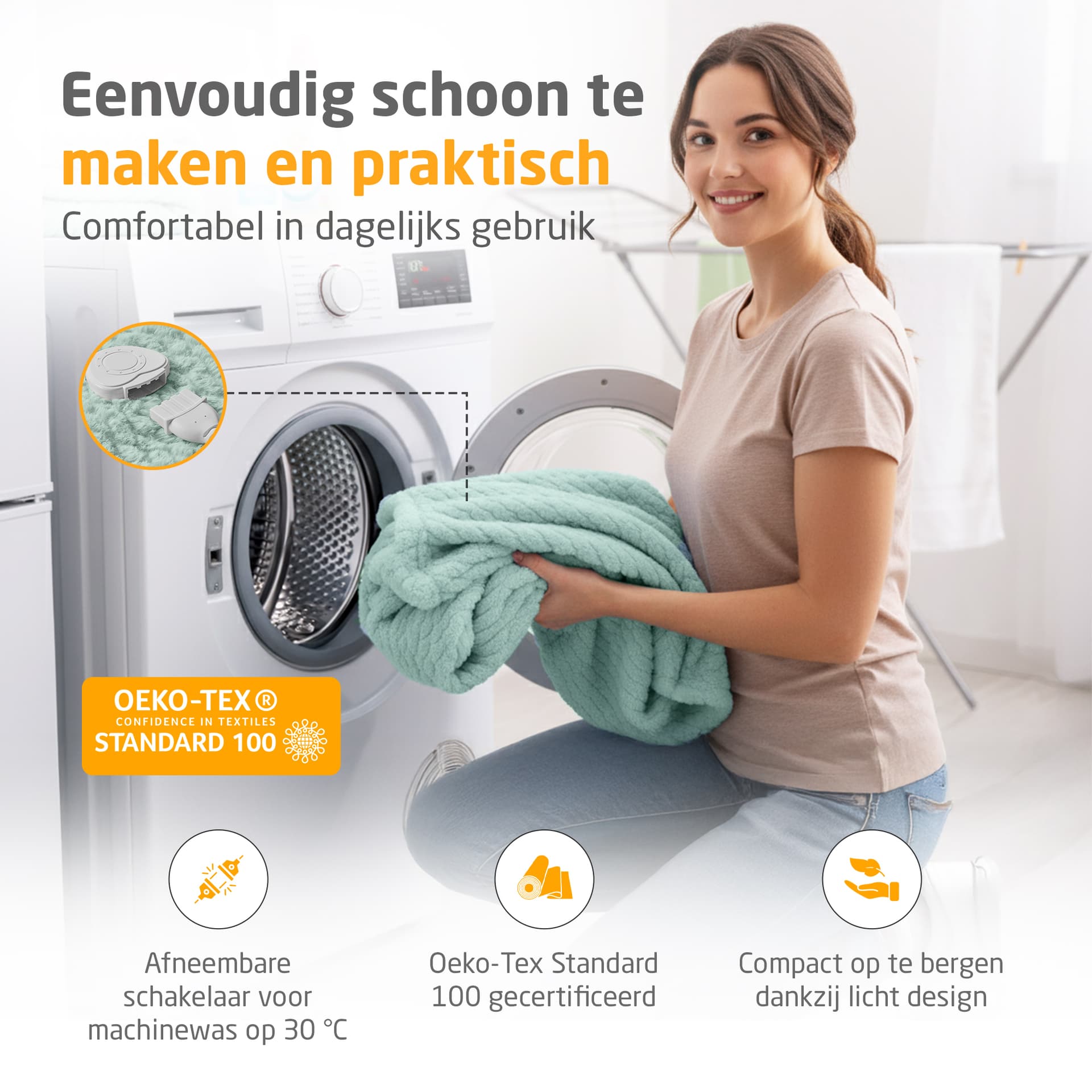 Knuffelwarmtedeken Medisana HB 417 groen 7