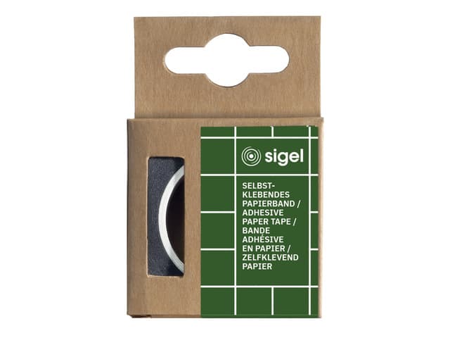 Planbord verdeel tape Sigel rol 10mmx16m zwart 2