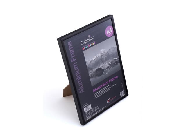 Fotolijst Seco A4 zwartkleurig geborsteld aluminium 2