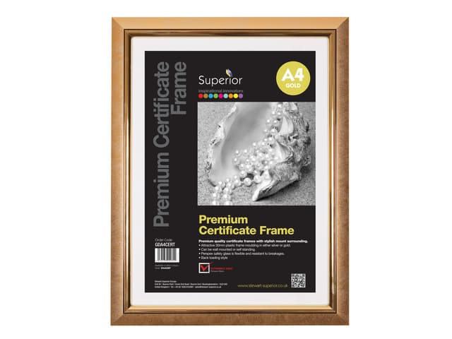 Fotolijst Seco A4 goud plexiglas