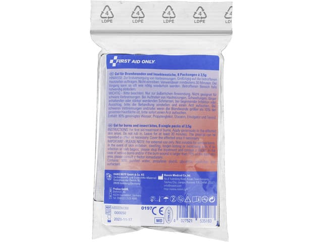 Brandwondengel First Aid Only 3,5g pak 8 stuks 2