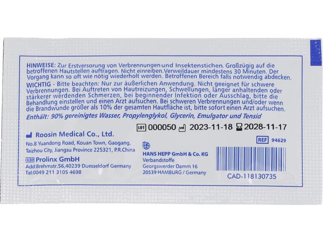 Brandwondengel First Aid Only 3,5g pak 8 stuks 4