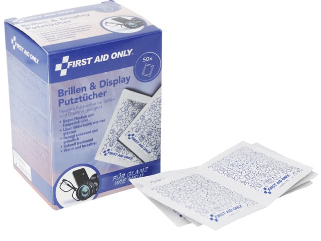Brillendoekjes First Aid Only pak 50 stuks
