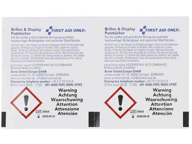 Brillendoekjes First Aid Only pak 50 stuks 4