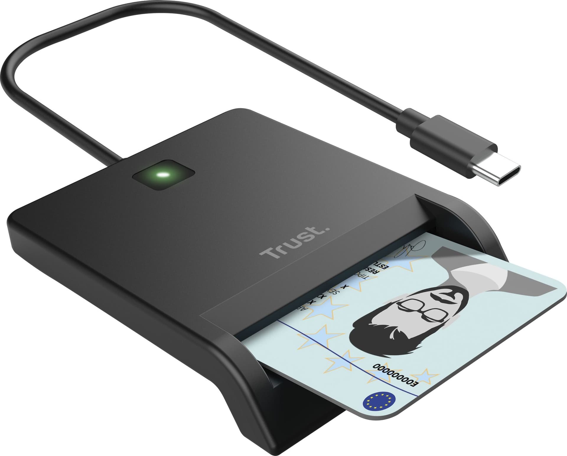 Smartcardlezer Trust Primo voor identiteitsbewijzen USB-C 5