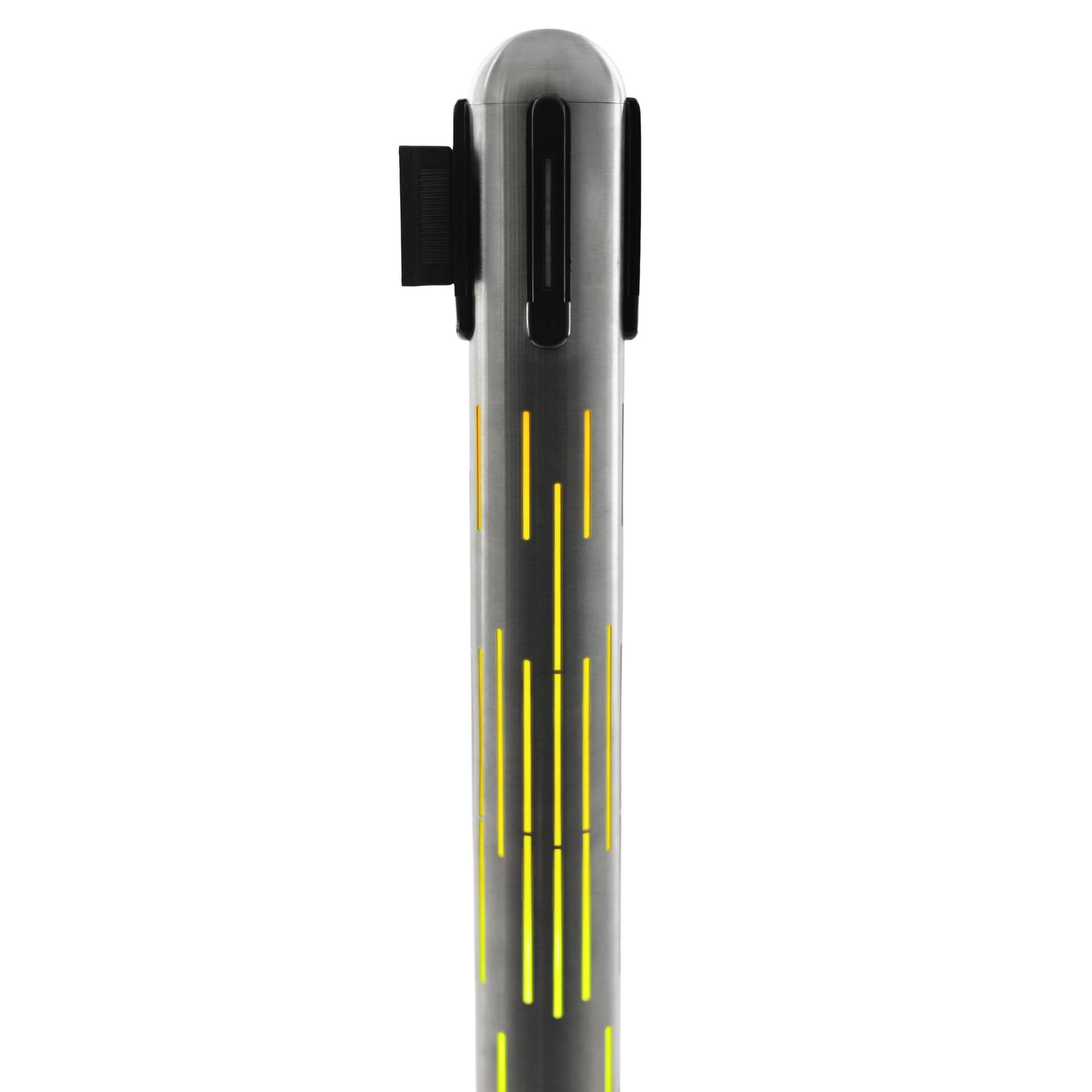 Afzetpaal Securit Nova RVS met rolband en RGB-verlichting 100cm zilver 2