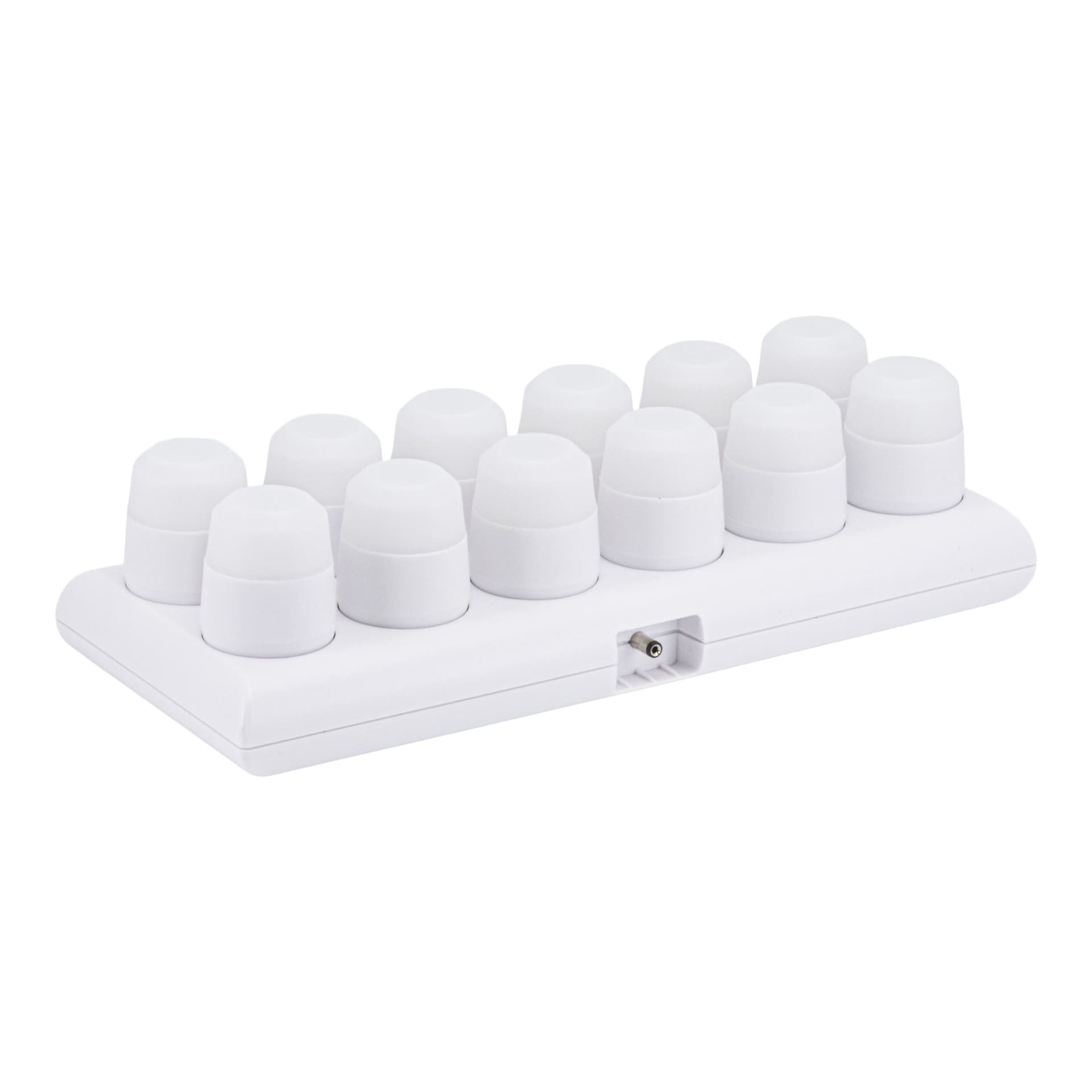 Theelicht Securit Amsterdam LED warmwit met oplaadstation 12 stuks wit 2