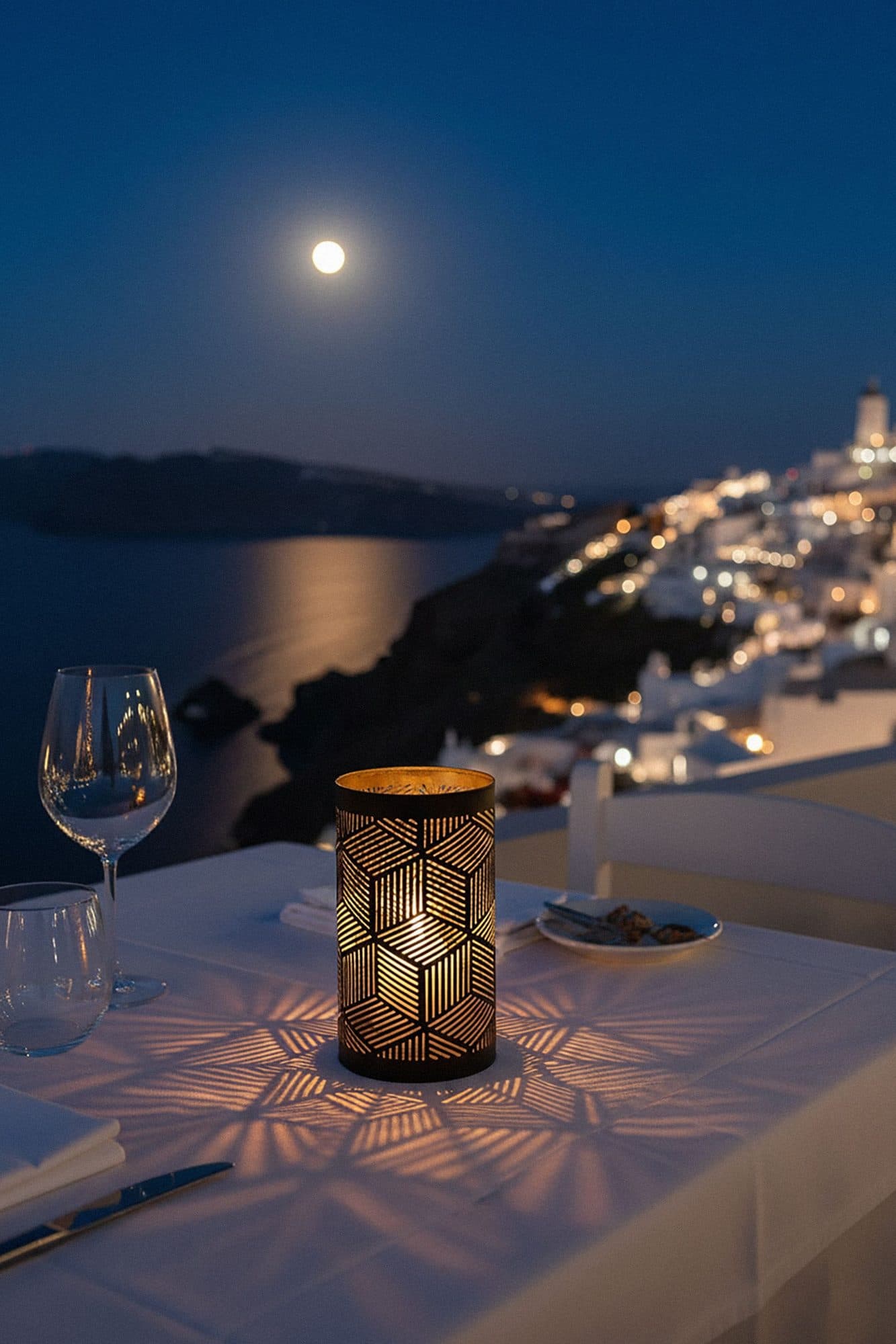 Theelichthouder Securit Santorini set à 4 stuks zwart 3