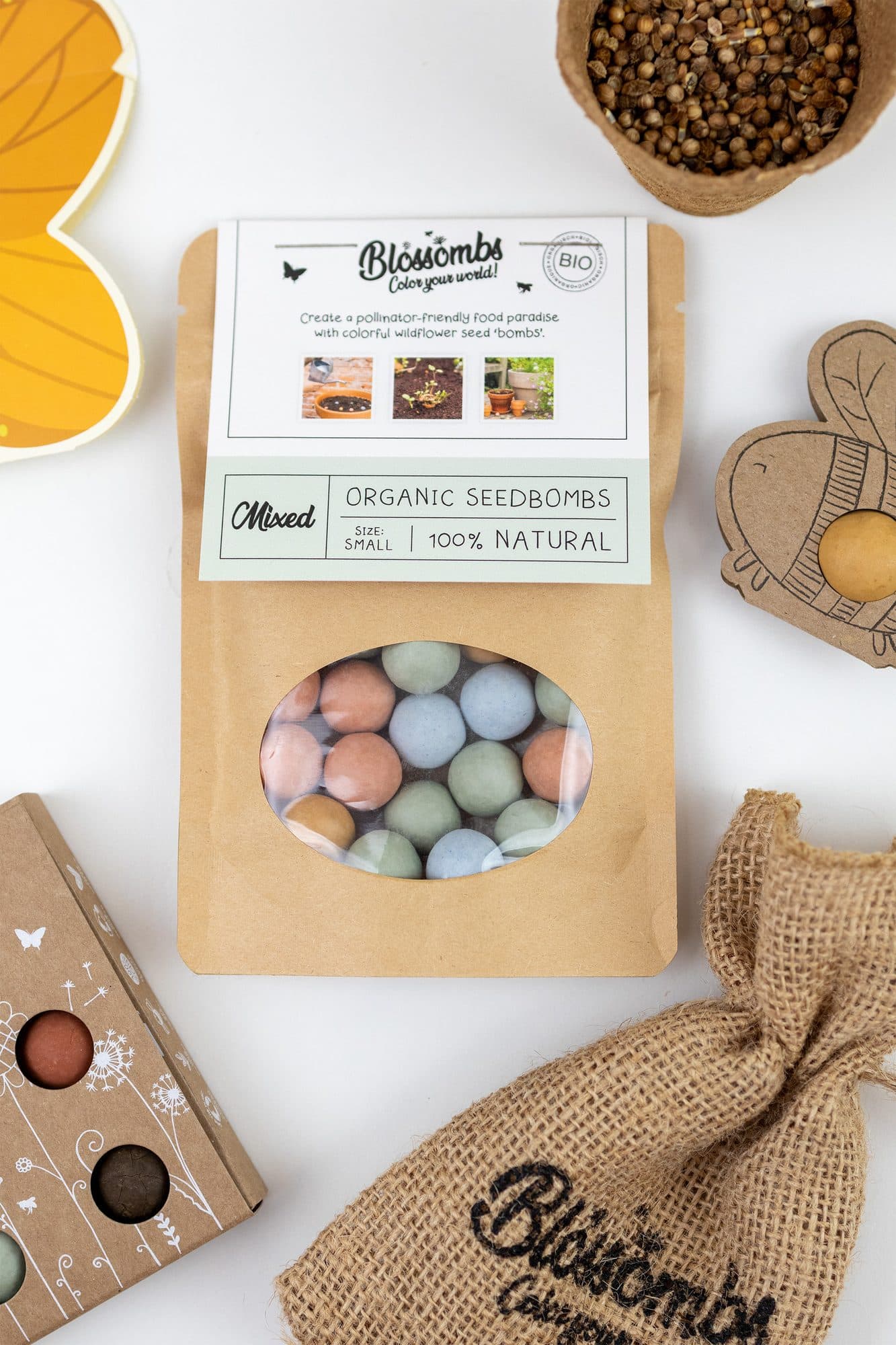 Gitfbag Blossombs mix 25 zaadbommetjes 2