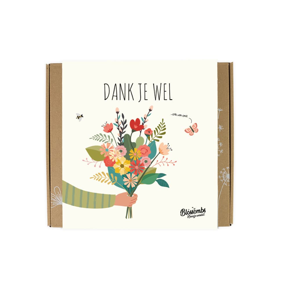 Giftbox Blossombs Dank je wel box à 9 zaadbommetjes