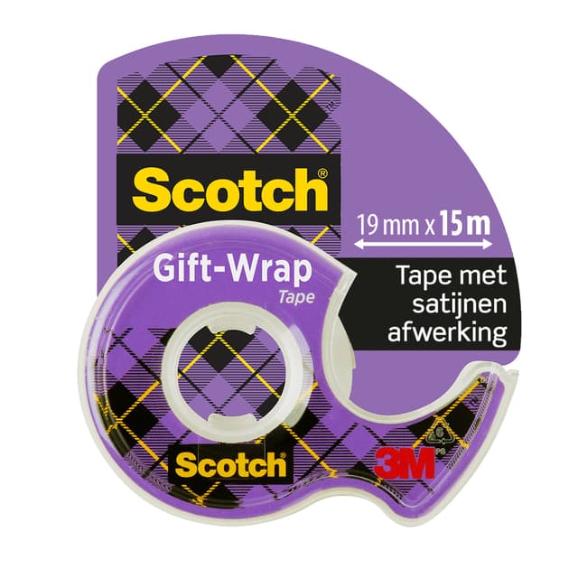 Plakband Scotch Gift-Wrap Tape 19mmx15m op dispenser
