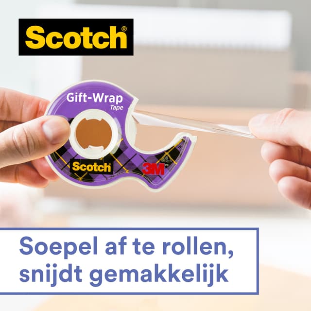 Plakband Scotch Gift-Wrap Tape 19mmx15m op dispenser 2